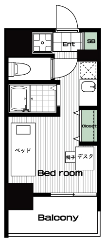 相模大野駅の賃貸 72,000円 間取り図