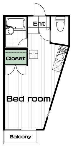 武蔵小杉駅の賃貸 65,000円 間取り図