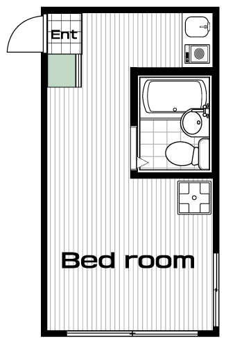 上北沢駅の賃貸 48,000円 間取り図
