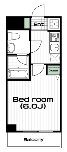 明大前駅の賃貸 80,000円 間取り図