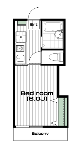 要町駅の賃貸 60,000円 間取り図