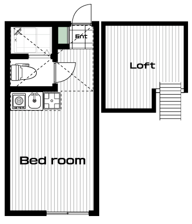 和田町駅の賃貸 46,000円 間取り図