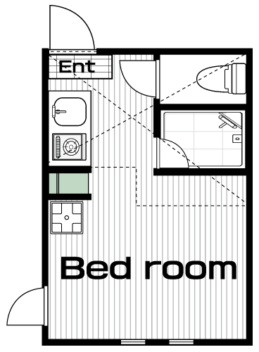 高田馬場駅の賃貸 69,000円 間取り図