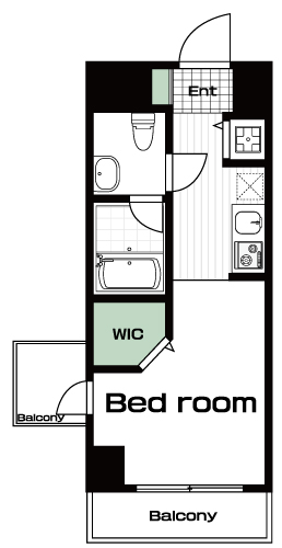 早稲田駅の賃貸 89,000円 間取り図