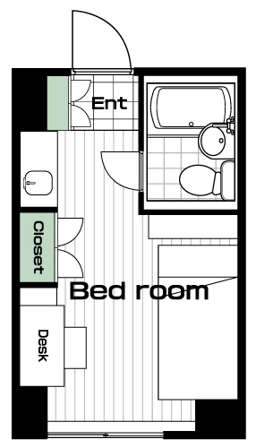 自由が丘駅の賃貸 52,000円 間取り図