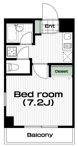 鷹の台駅の賃貸 55,000円 間取り図