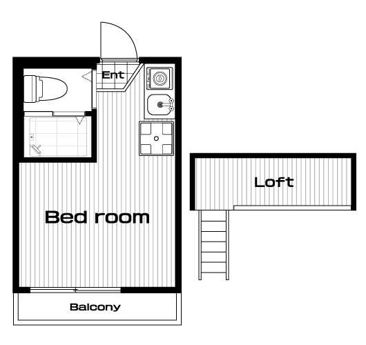 千川駅の賃貸 60,000円 間取り図