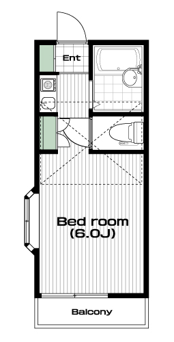 所沢駅の賃貸 42,000円 間取り図