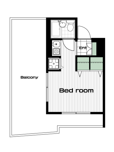 江古田駅の賃貸 67,000円 間取り図