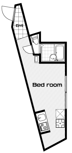 梅ヶ丘駅の賃貸 70,000円 間取り図