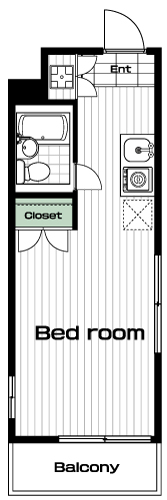 田園調布駅の賃貸 49,000円 間取り図