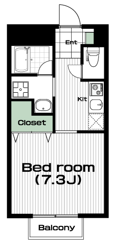 日吉駅の賃貸 87,000円 間取り図