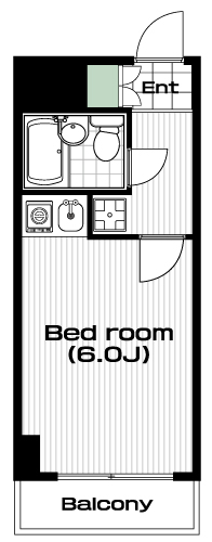 雪が谷大塚駅の賃貸 53,000円 間取り図