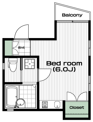 綱島駅の賃貸 52,000円 間取り図