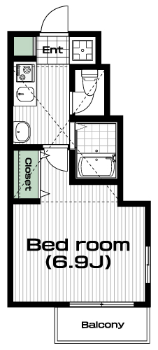 国分寺駅の賃貸 82,000円 間取り図