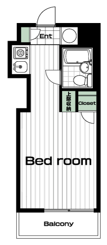 桜新町駅の賃貸 64,000円 間取り図