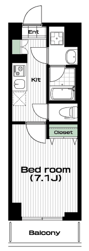 生田駅の賃貸 82,000円 間取り図