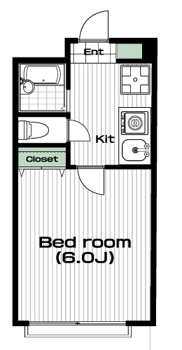 鷺沼駅の賃貸 53,000円 間取り図