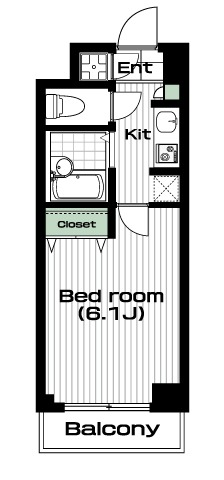 桜新町駅の賃貸 81,000円 間取り図