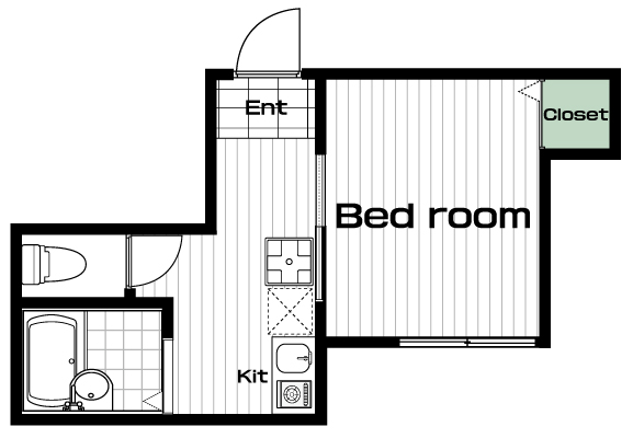 川崎駅の賃貸 67,000円 間取り図