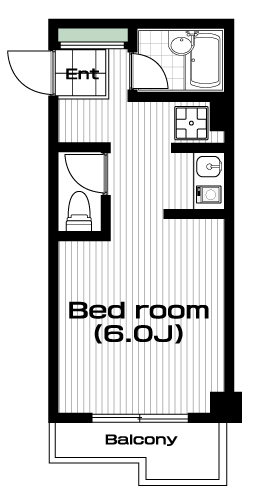 飯田橋駅の賃貸 73,000円 間取り図