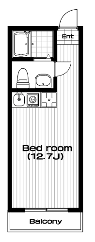 相模大野駅の賃貸 52,000円 間取り図