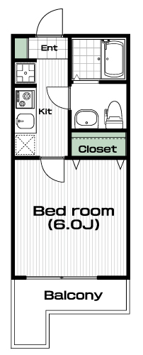 元住吉駅の賃貸 86,000円 間取り図