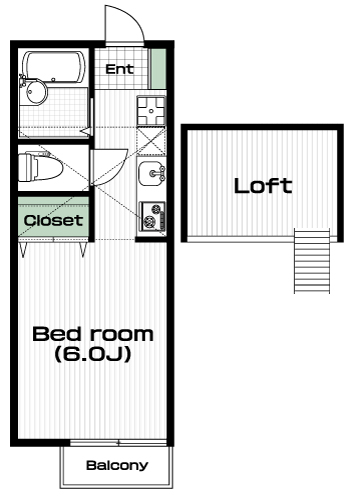 三ツ沢上町駅の賃貸 51,000円 間取り図