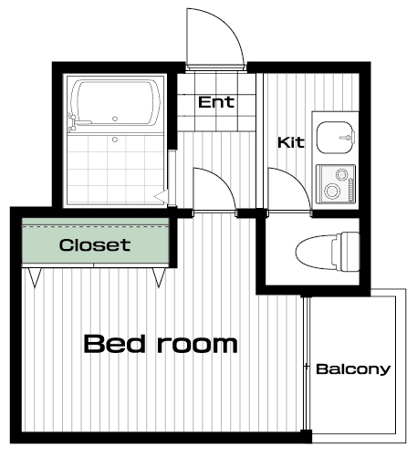 生田駅の賃貸 42,000円 間取り図