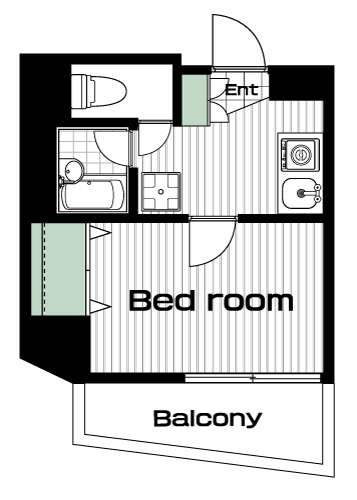 高田馬場駅の賃貸 79,000円 間取り図