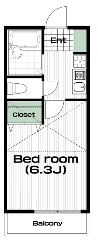 西武柳沢駅の賃貸 56,000円 間取り図