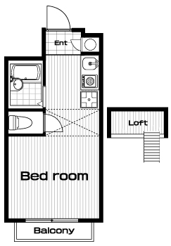 白楽駅の賃貸 57,000円 間取り図
