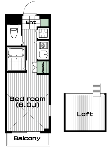 蒲田駅の賃貸 69,000円 間取り図