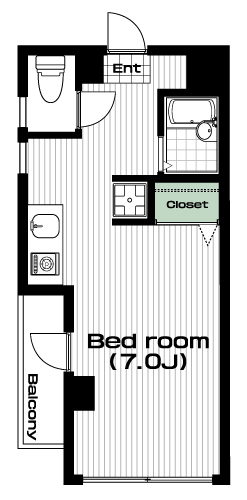 東松原駅の賃貸 79,000円 間取り図