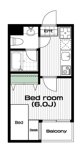 椎名町駅の賃貸 83,000円 間取り図