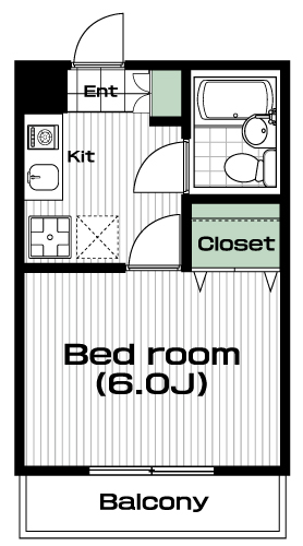 二子玉川駅の賃貸 54,000円 間取り図