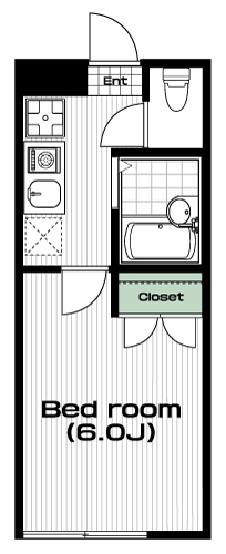 恋ヶ窪駅の賃貸 55,000円 間取り図