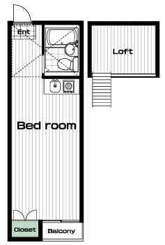 千歳船橋駅の賃貸 43,000円 間取り図