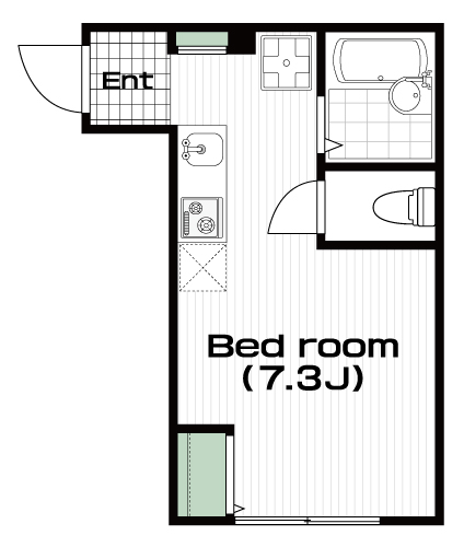 明大前駅の賃貸 77,000円 間取り図