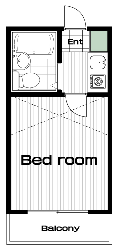西荻窪駅の賃貸 50,000円 間取り図