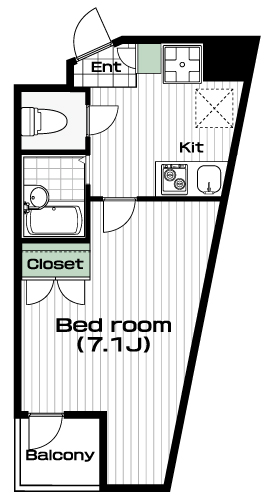 五反田駅の賃貸 78,000円 間取り図