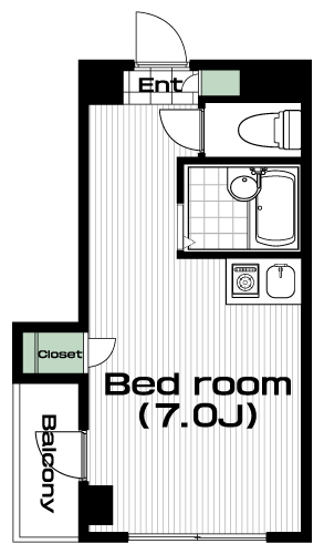 東松原駅の賃貸 72,000円 間取り図