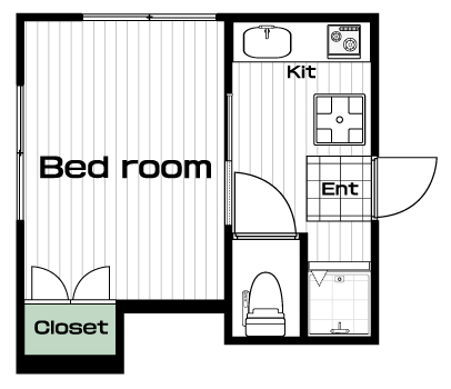 生田駅の賃貸 49,000円 間取り図