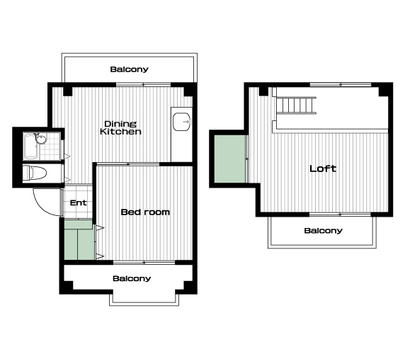 ひばりヶ丘駅の賃貸 46,000円 間取り図