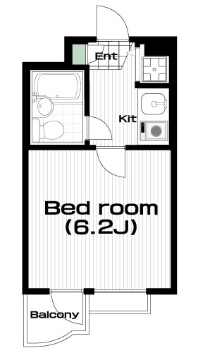 経堂駅の賃貸 57,000円 間取り図