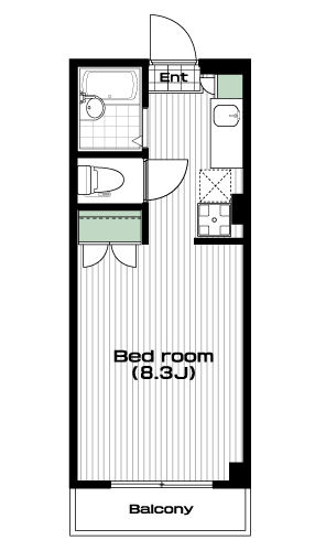 市川駅の賃貸 55,000円 間取り図