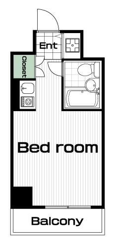 和田町駅の賃貸 38,000円 間取り図