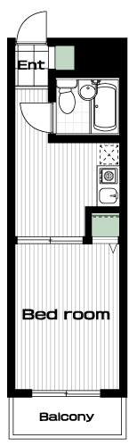八幡山駅の賃貸 62,000円 間取り図