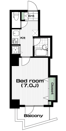 駒沢大学駅の賃貸 90,500円 間取り図