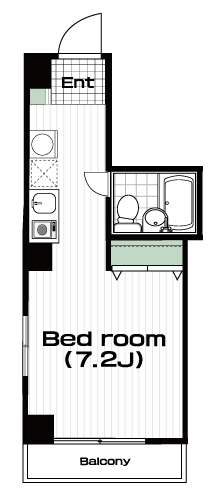 早稲田駅の賃貸 68,000円 間取り図
